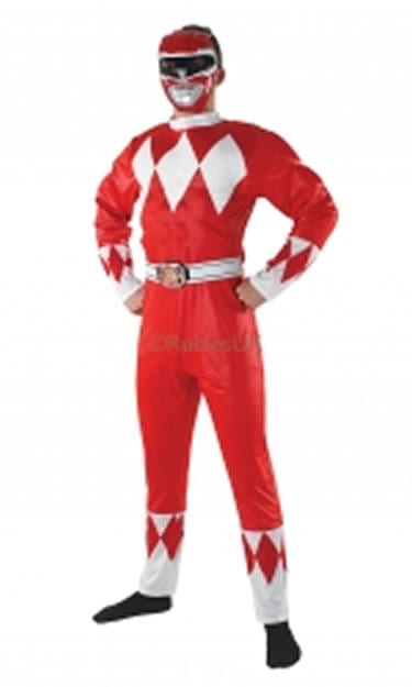 Disguise Red Ranger Muscle Costume Official Power Rangers Costume With