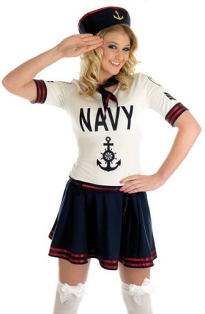 Navy Patrol Girl Ladies Fancy Dress Costume