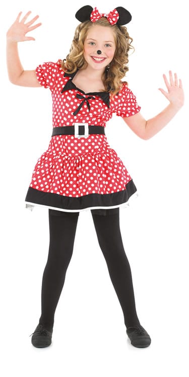 Little Missie Mouse Red Girls Childrens Fancy Dress Costume