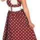 50's Red Day Dress Ladies Fancy Dress Costume (DISC)