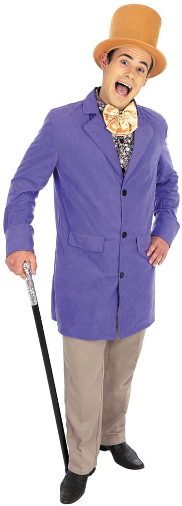 Chocolate Factory Owner (Willy Wonka) Men's Fancy Dress Cost