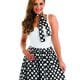 1950's Black/White Rock n Roll Skirt Ladies Fancy Dress Costume