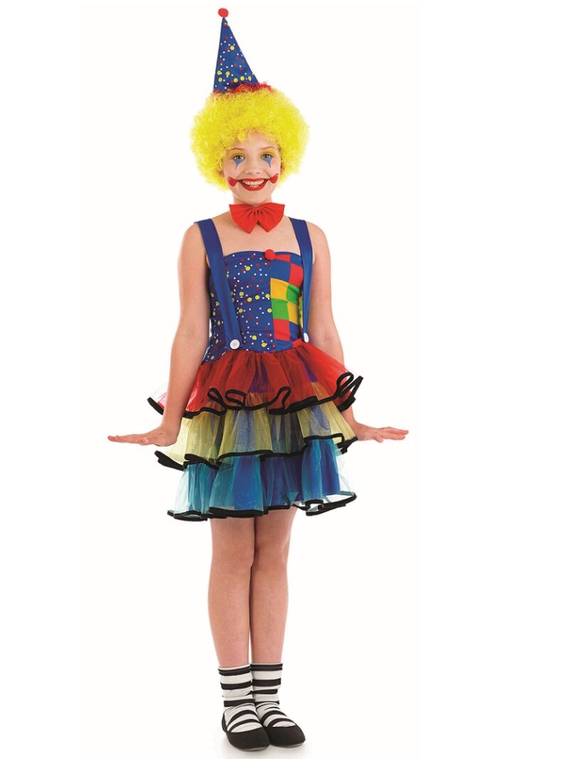 Clown Girl Children's Fancy Dress Costume