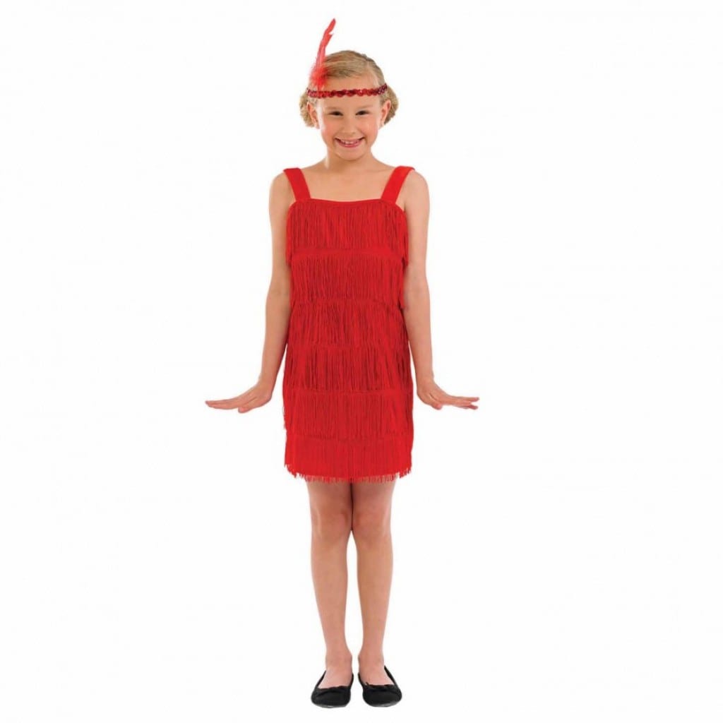 Flapper Dress Red Children's Fancy Dress Costume Fancy Dress Costume