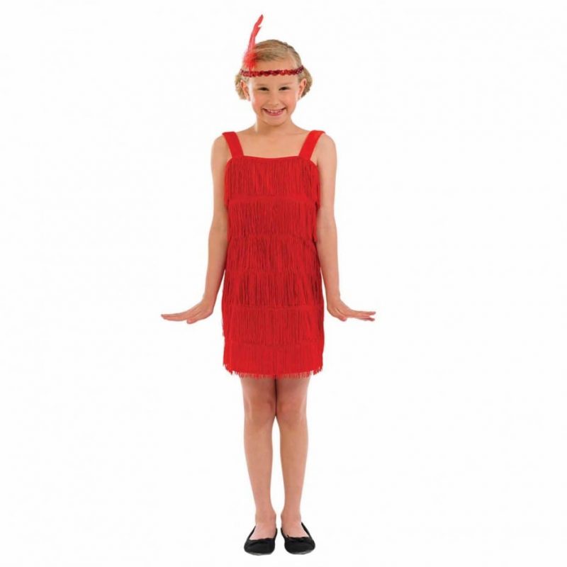 Flapper Dress Red Children's Fancy Dress Costum2e