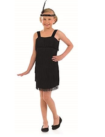 Flapper Dress Black Children's Fancy Dress Costume