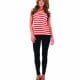 Wally Red/White Striped Top Ladies Fancy Dress Costume