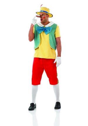 Fairytale Puppet (Pinnochio) Men's Fancy Dress Costume