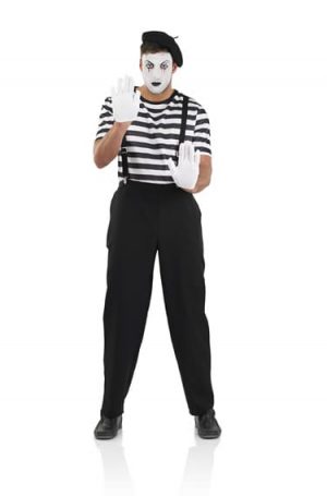 Mime Artist Men's Fancy Dress Costume