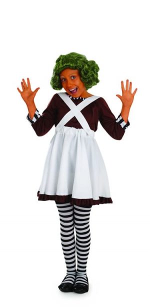 Factory Worker Girl (Umpa Lumpa) Childrens Fancy Dress Costume