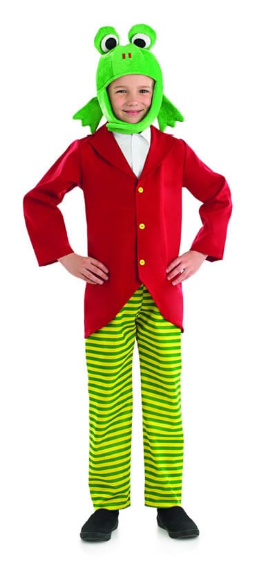 Mr Frog Children's Fancy Dress Costume contains Jacket with Shirt Insert Trousers Headpiece