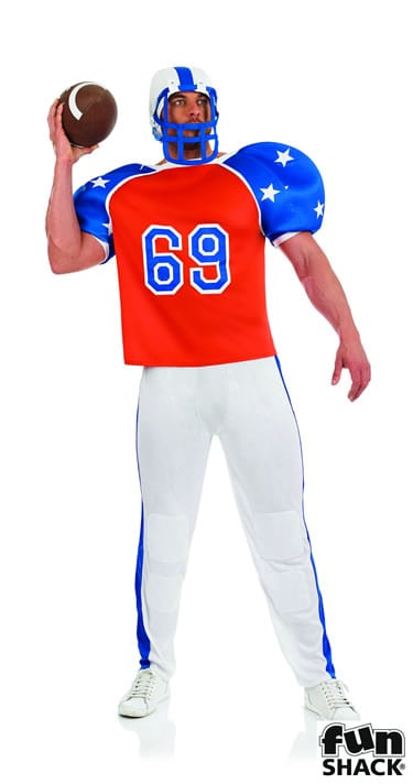 American Footballer Men's Fancy Dress Costume