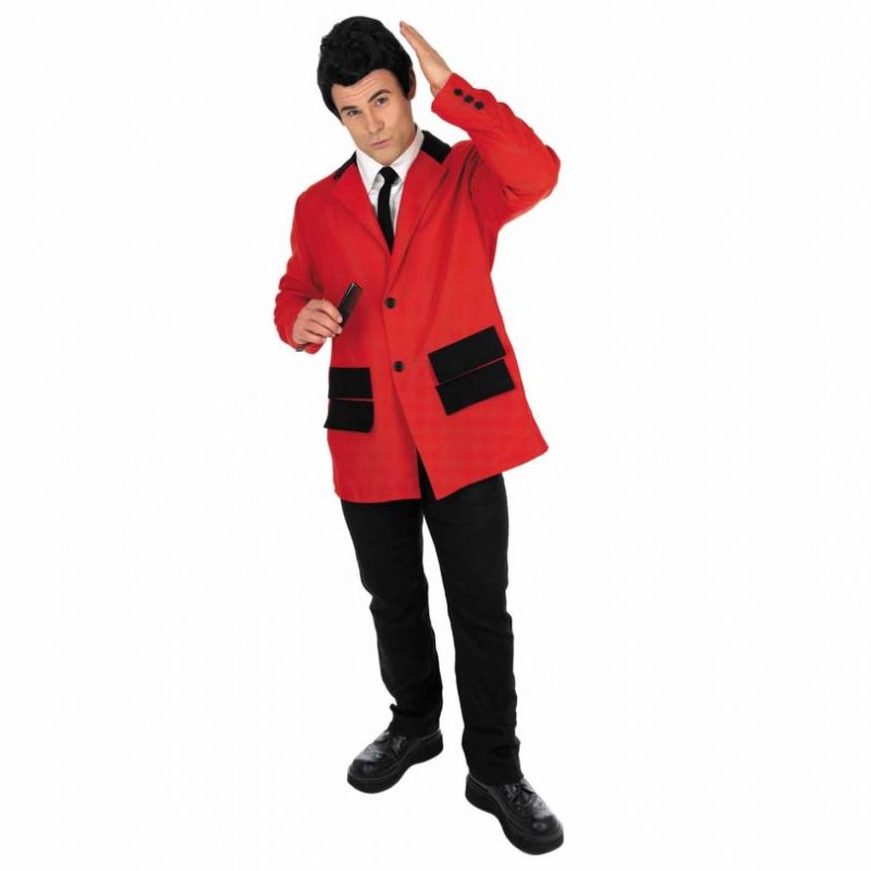 50s Teddy Boy Red Men's Fancy Dress Costume