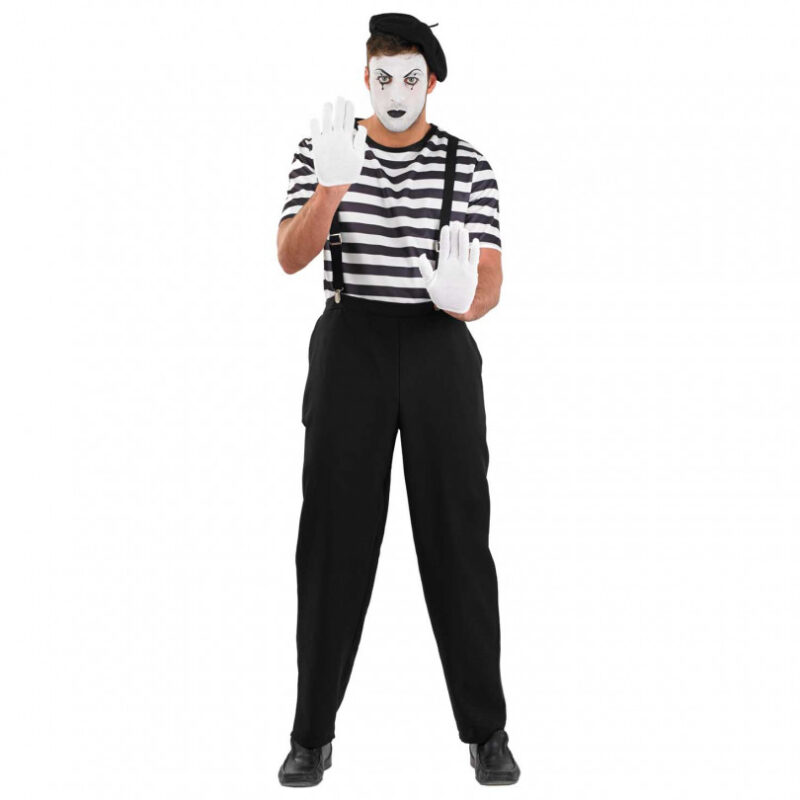 Mime Artist Men's Fancy Dress Costume