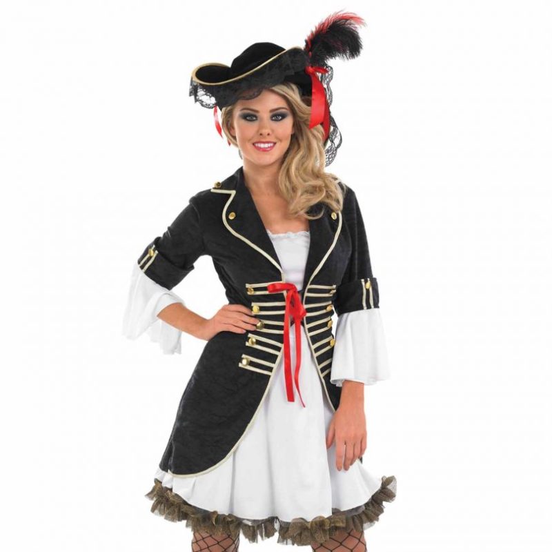 Buccaneer/Pirate Girl Longer Length Ladies Fancy Dress Costume - Image 2