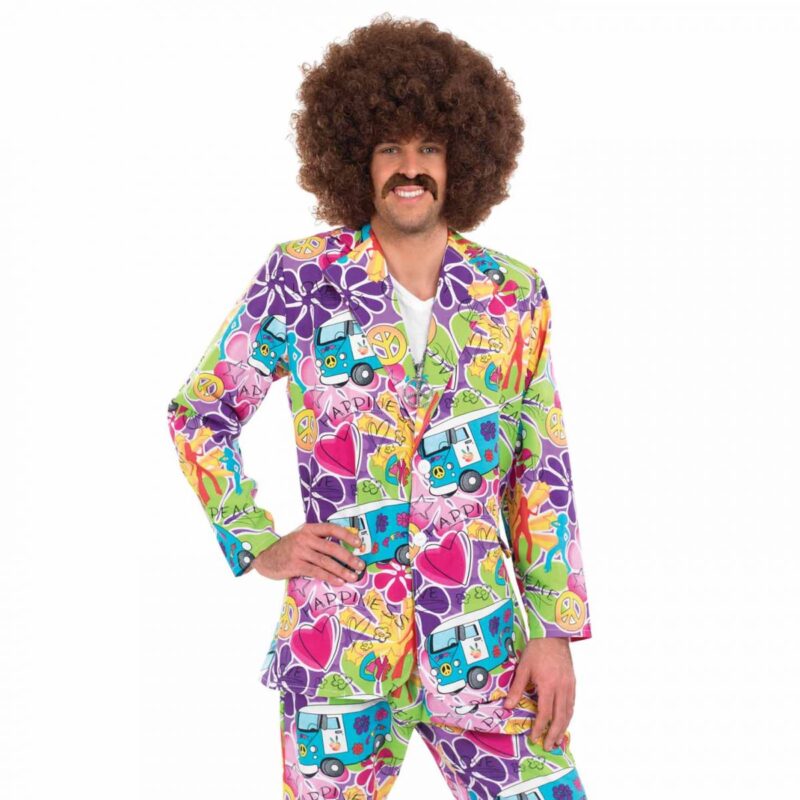 Psychadelic Hippy Suit Men's Hippy Fancy Dress Costume - Image 2
