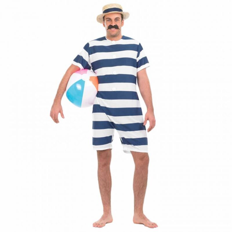 Victorian Bathing Suit Men's Fancy Dress Costume