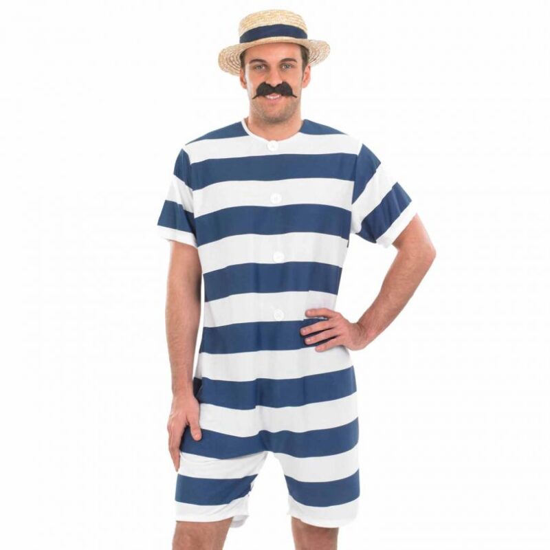 Victorian Bathing Suit Men's Fancy Dress Costume - Image 2
