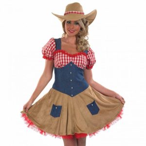 Sexy Rodeo Cowgirl Ladies Fancy Dress Costume - Image 2