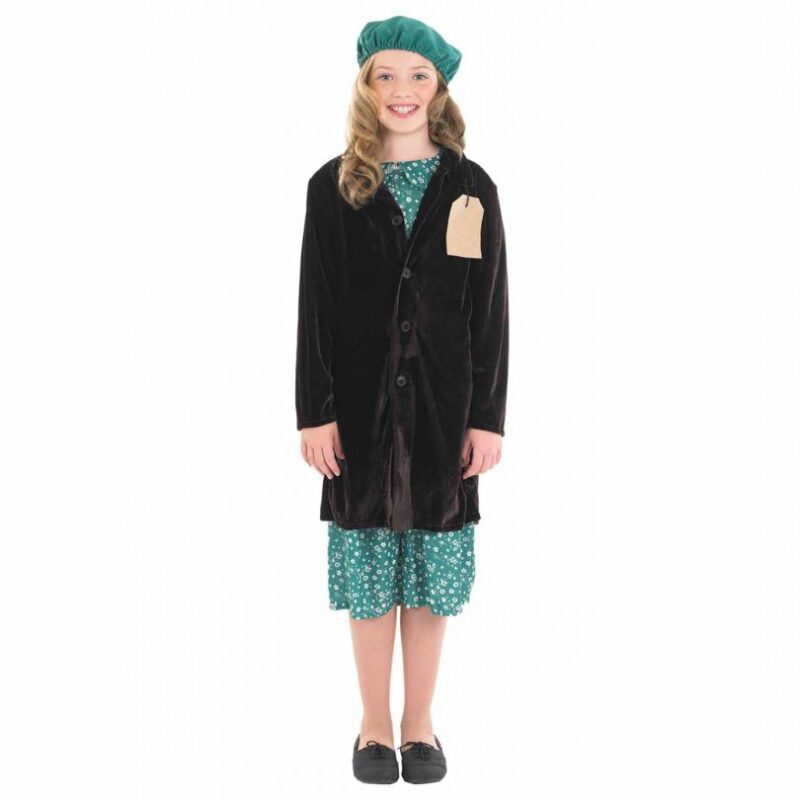 Evacuee School Girl Children's Fancy Dress Costume