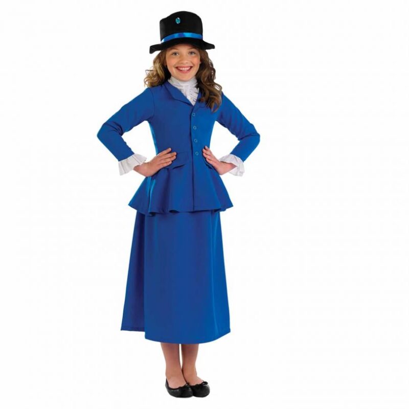Victorian Dress (Mary Poppins) Children's Fancy Dress Costume