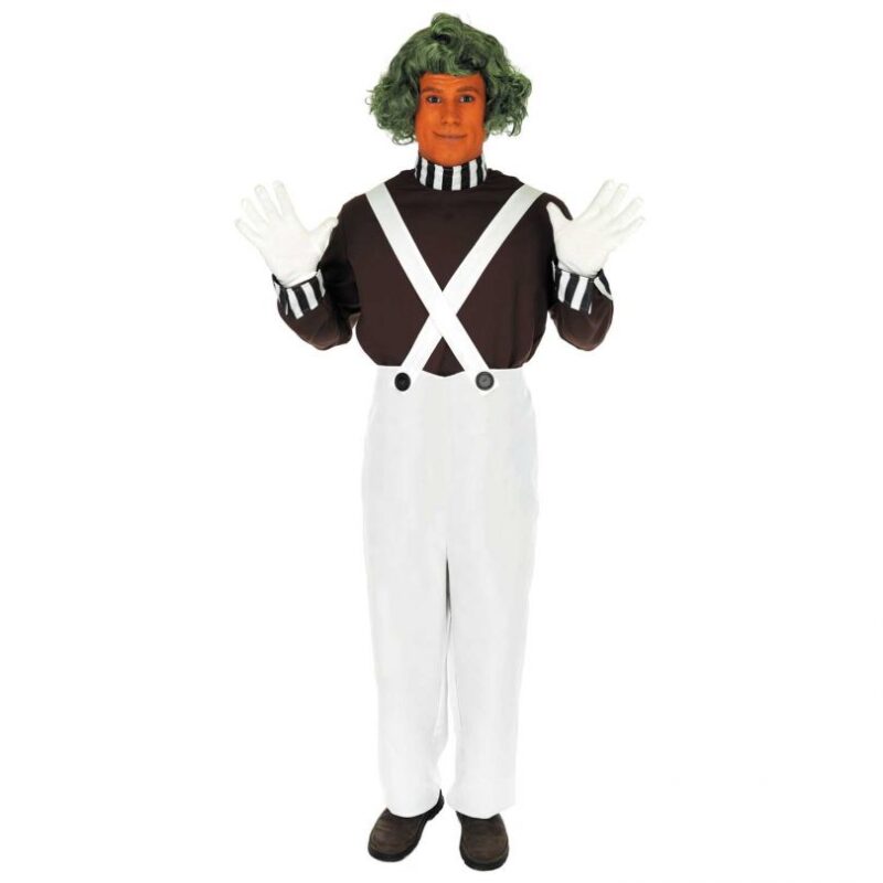 Roald Dahl Chocolate Factory Worker (Umpa Lumpa) Mens Fancy Dress Costume