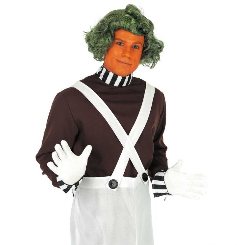 Roald Dahl Chocolate Factory Worker (Umpa Lumpa) Mens Fancy Dress Costume - Image 2
