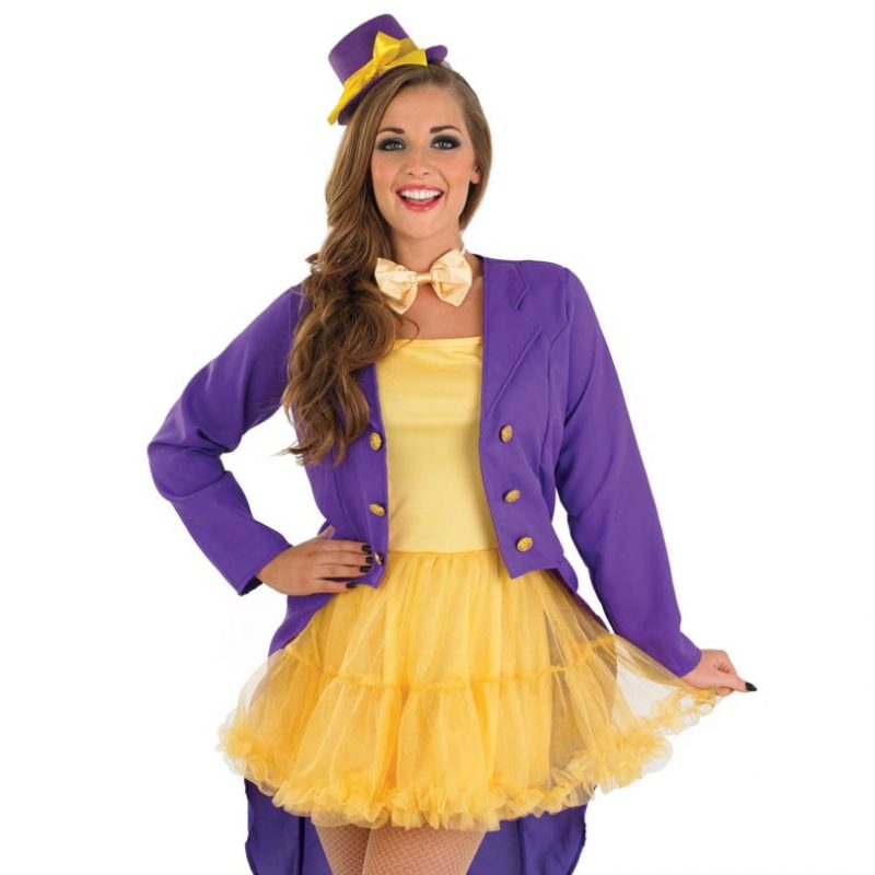 Roald Dahl Chocolate Factory Owner  Lady Ladies Fancy Dress Costume - Image 2