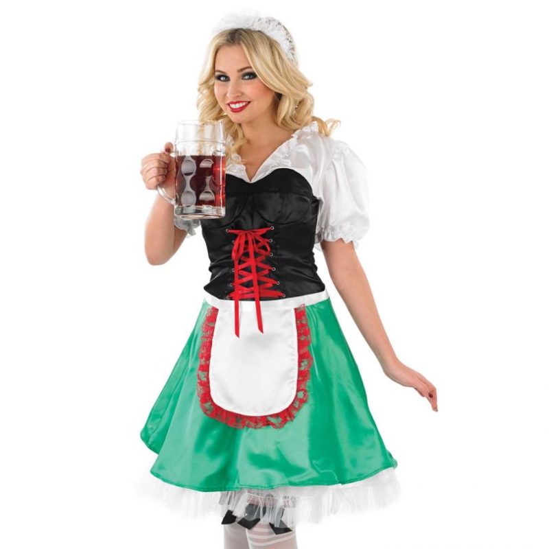 Sexy Beer Bavarian (Oktoberfest) Girl Ladies Fancy Dress Costume - Image 2