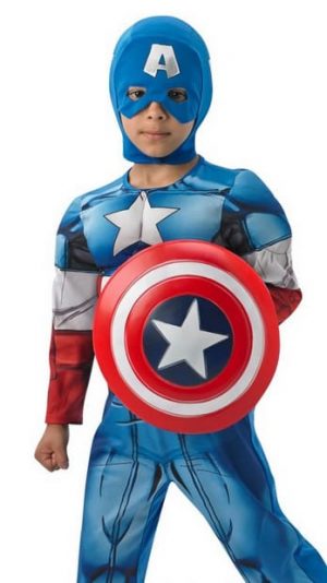 Avengers Assemble Captain America Deluxe Children's Superhero Fancy Dress Costume