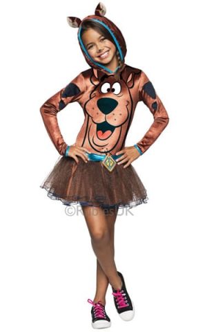 Scooby Doo Hoody Girl's Super Hero Childrens Fancy Dress Costume