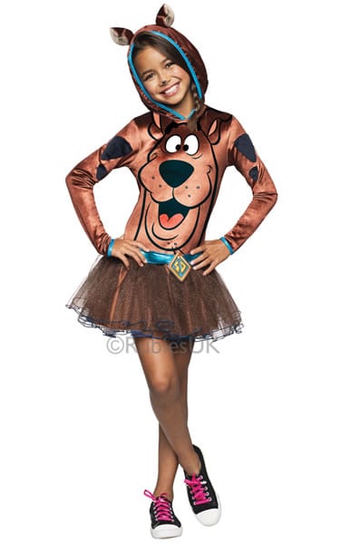 Scooby Doo Hoody Girl's Super Hero Childrens Fancy Dress Costume