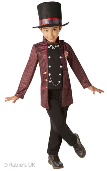 Child Willy Wonka Costume Kids Boys Charlie And The Chocolate Factory Roald Dahl 