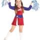 Cheerleader Girl's Children's Fancy Dress Costume