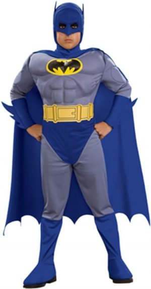 Batman Muscle Chest Children's Superhero Fancy Dress Costume
