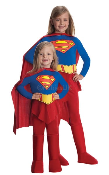 Supergirl Super Hero Childrens Fancy Dress Costume