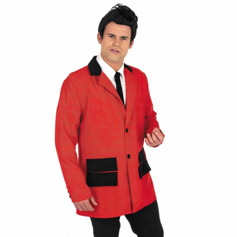 50s Teddy Boy Red Men's Fancy Dress Costume - Image 2