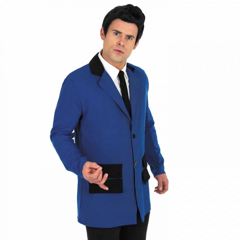 50s Teddy Boy Blue Men's Fancy Dress Costume