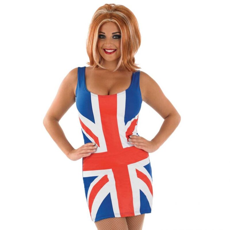 Union Jack (Ginger Spice) Ladies Fancy Dress Costume - Image 2
