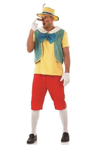 Fairytale Puppet (Pinnochio) Men's Fancy Dress Costume