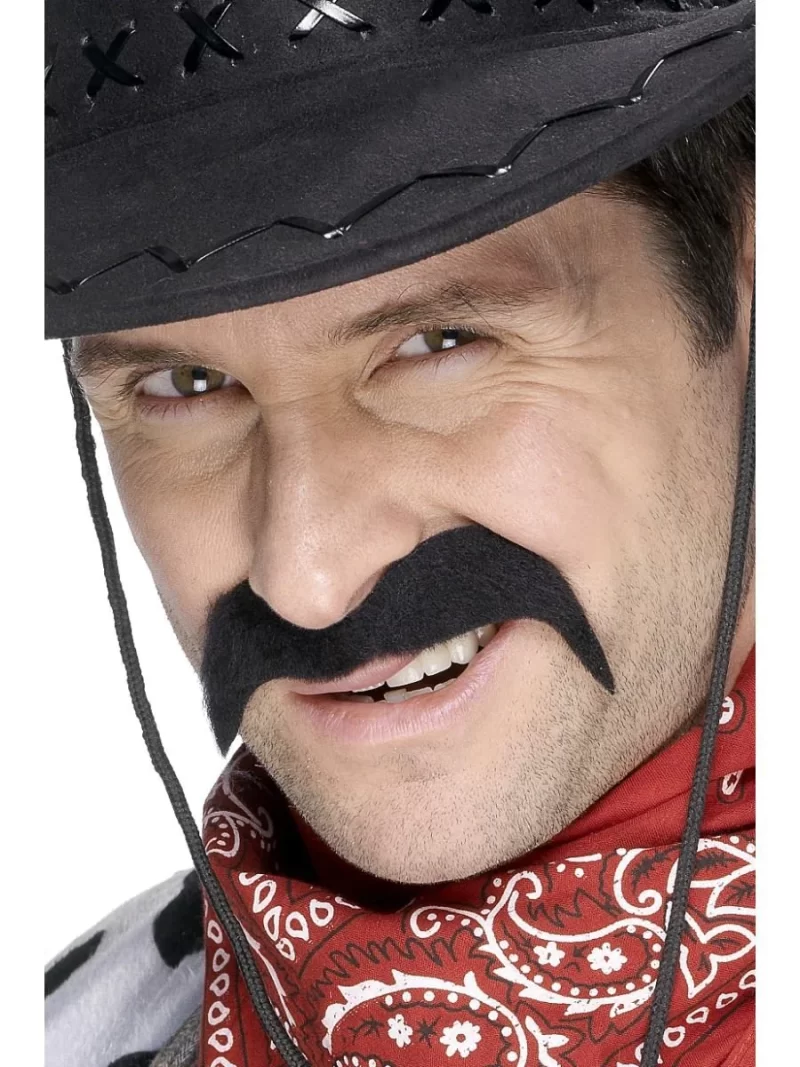 Cowboy Tash (Moustache) Black