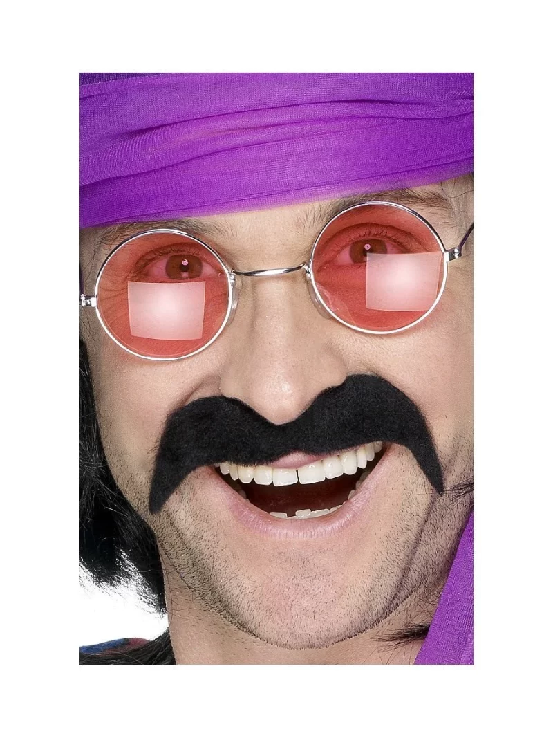 70's Tash (Moustache) Black