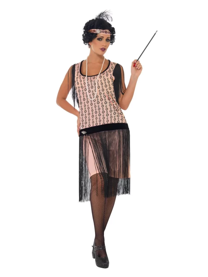 1920's Coco Flapper Ladies Fancy Dress Costume - Image 2