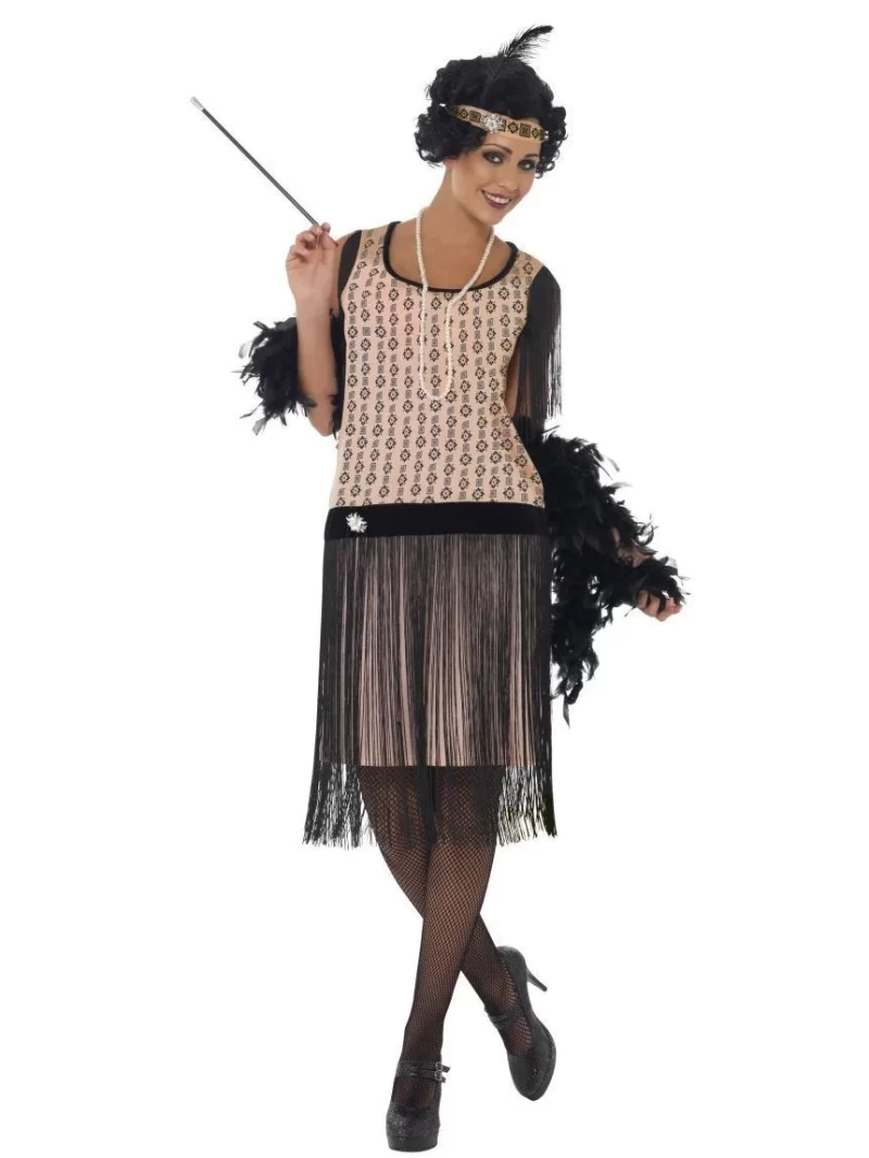 1920's Coco Flapper Ladies Fancy Dress Costume