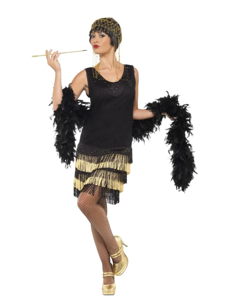 1920's Fringed Flapper Ladies Fancy Dress Costume