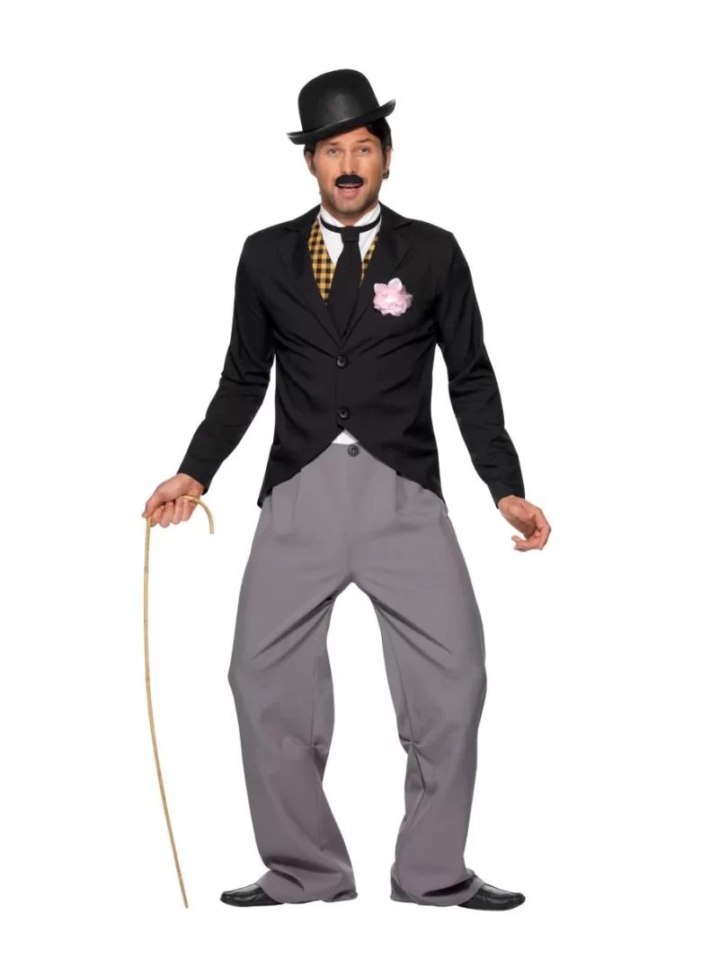 1920's Star (Charlie Chaplin) Mens Fancy Dress Costume - Image 2