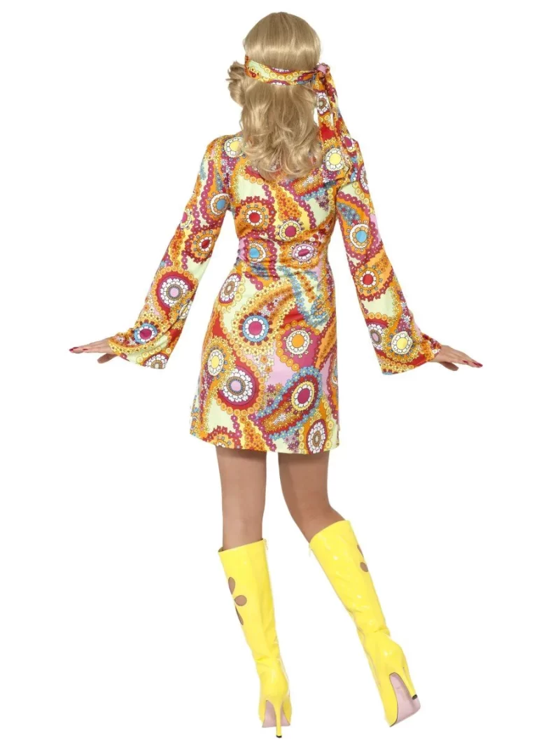 1960's Colourful Hippy Ladies Fancy Dress Costume - Image 2