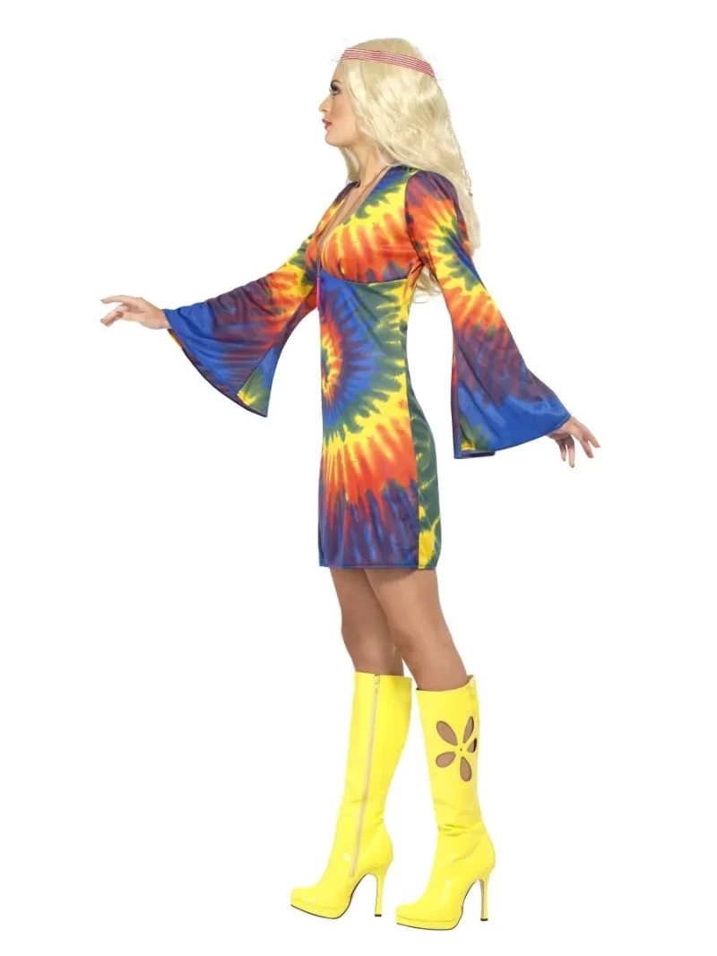 1960's Tie Dye Ladies Fancy Dress Costume - Image 2