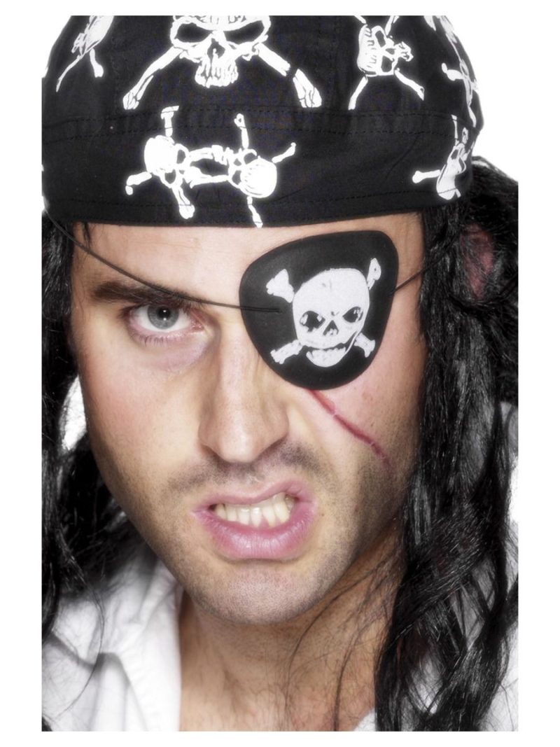 Pirate Eyepatch with Skull & Crossbones