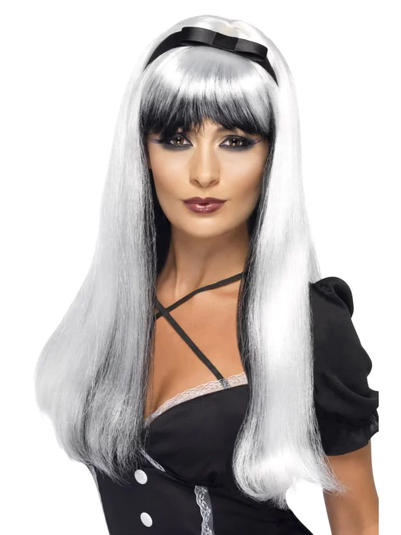 Bewitching Wig White & Black